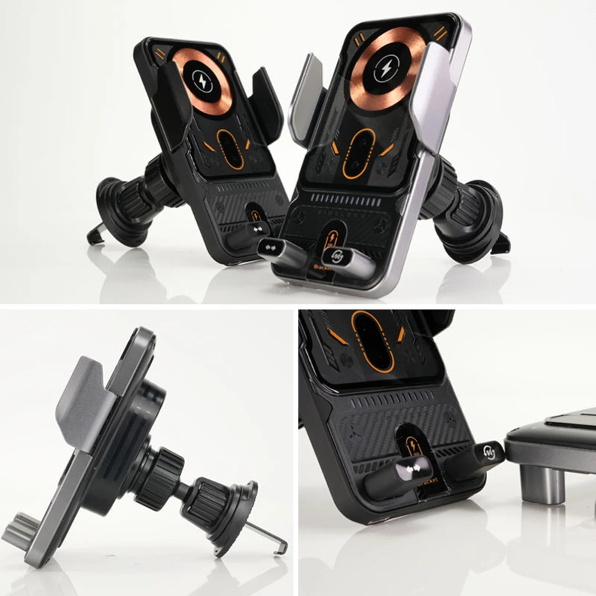 Car Phone Holder Vent 15W Fast Qi Wireless Charging Smart Sensing Car Phone charger cradle Infrared Induction Car phone Mount
